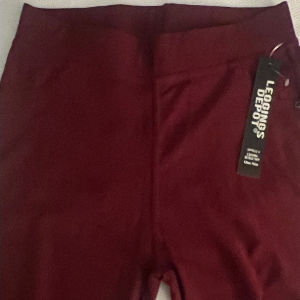 Leggings Depot Burgundy Leggings